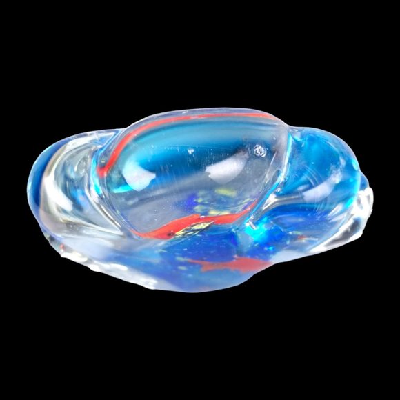 Murano Hand-Blown Double-Sided Fish Aquarium Italian Art Glass Paperweight. - Picture 11 of 15